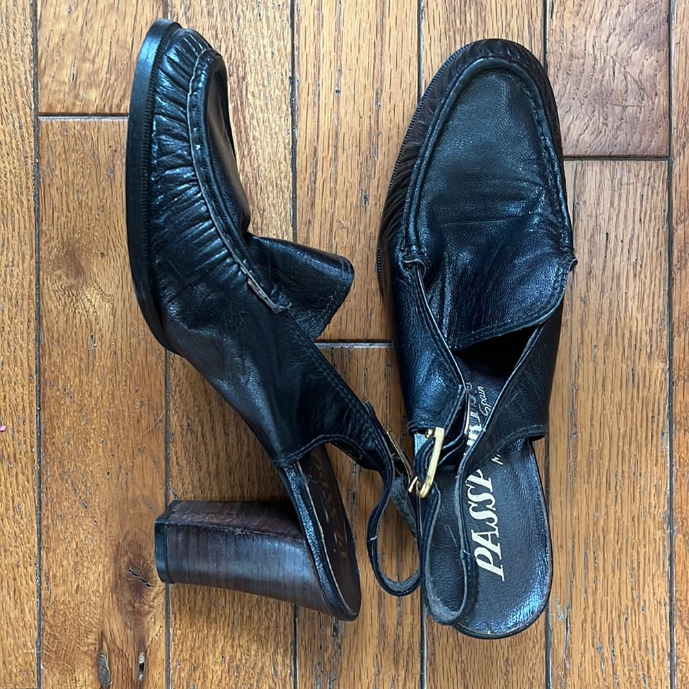 Vintage 70s slingback Passport shoes.